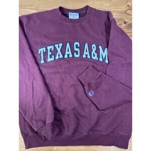 Texas A&M Aggies Crewneck College Football Maroon Sweatshirt Champion Adult M